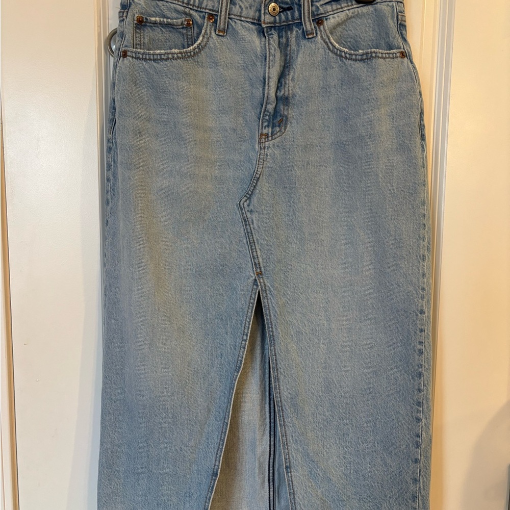 Abercrombie & Fitch Light Blue Denim Skirt